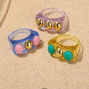 3pcs simple rings